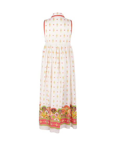 Kilim printed Dress White