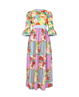 Yellow Floral Dress Summer
