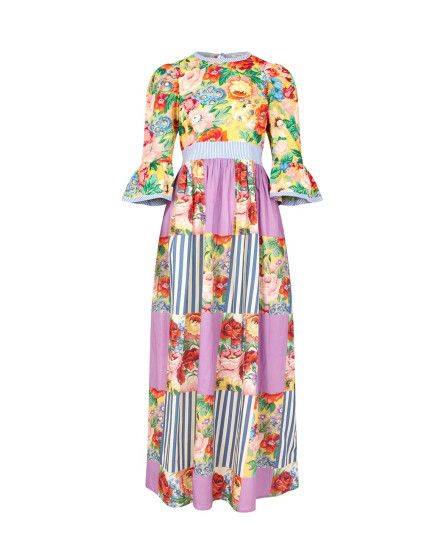 Yellow Floral Dress Summer