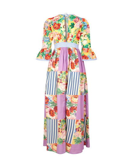 Yellow Floral Dress Summer