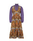 Hindie Caftan Floral Winter Voilet