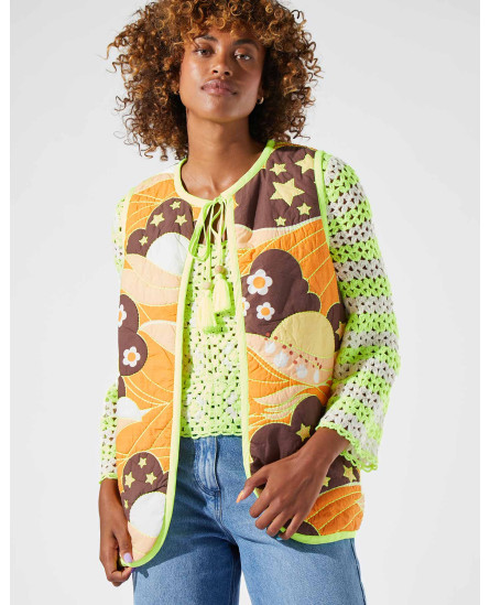 Quilt Jacket Neon Green Yellow