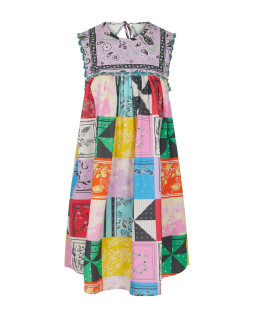 Sleeveless Embroidered Pattern Dress
