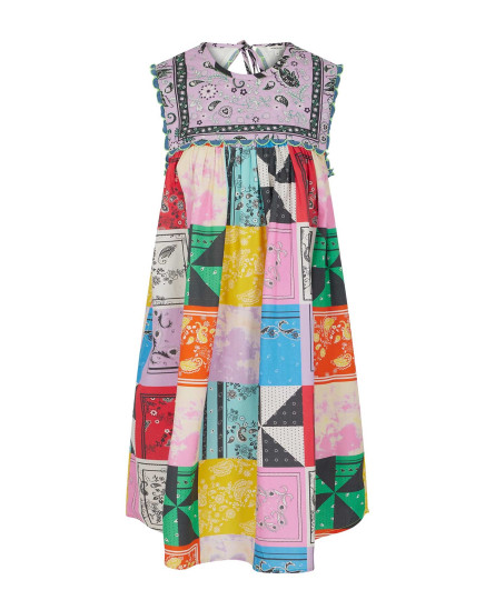 Sleeveless Embroidered Pattern Dress
