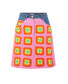Jeans Crochet Combination Skirt