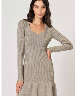 Shimmer Shift Medie Dress - Grey