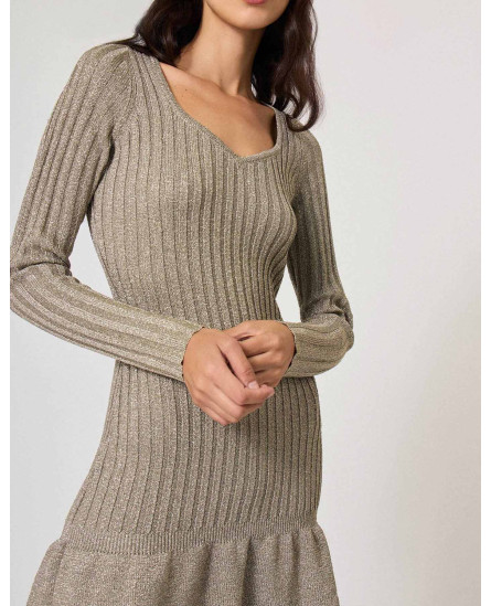 Shimmer Shift Medie Dress - Grey