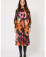 Honeycomb Printed Robe Dress