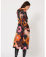 Honeycomb Printed Robe Dress