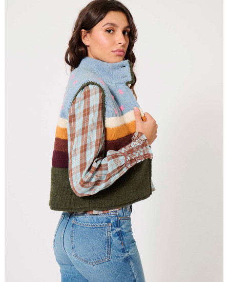 Half Sweater Woolen Blue