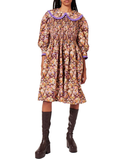 Collared Medieval Midi Dress