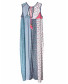 Patch Dress Blue White
