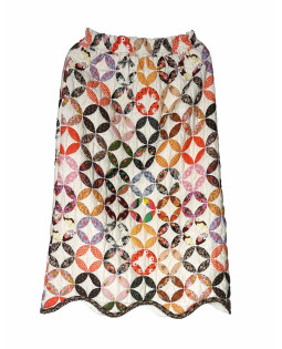 White Skirt Mosaic Kantha Art