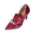 Pump heels Velvet -  Maroon