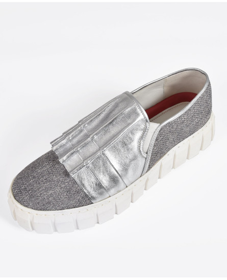 Wedge Shoes - Without Lace - Silver